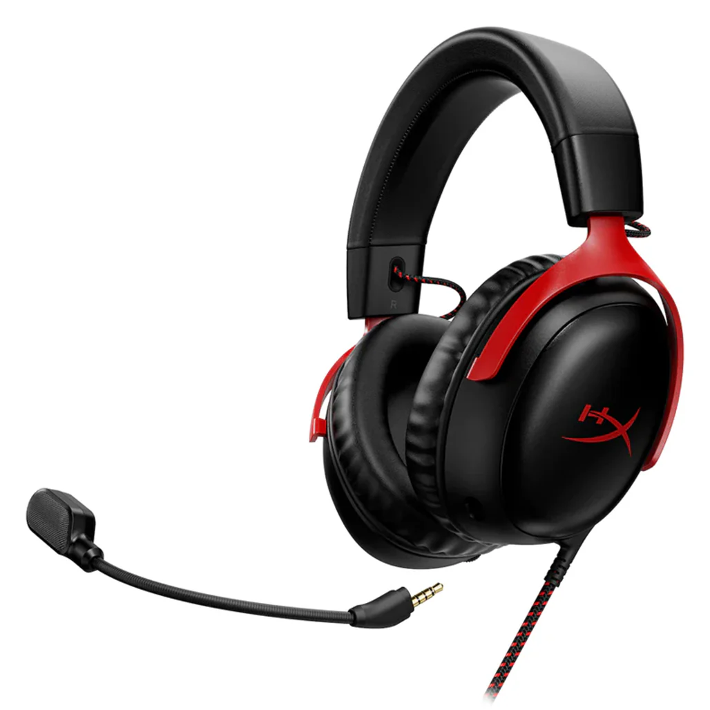 HyperX Cloud III Wired Gaming Headset - Black/Red | 727A9AA - Image 3