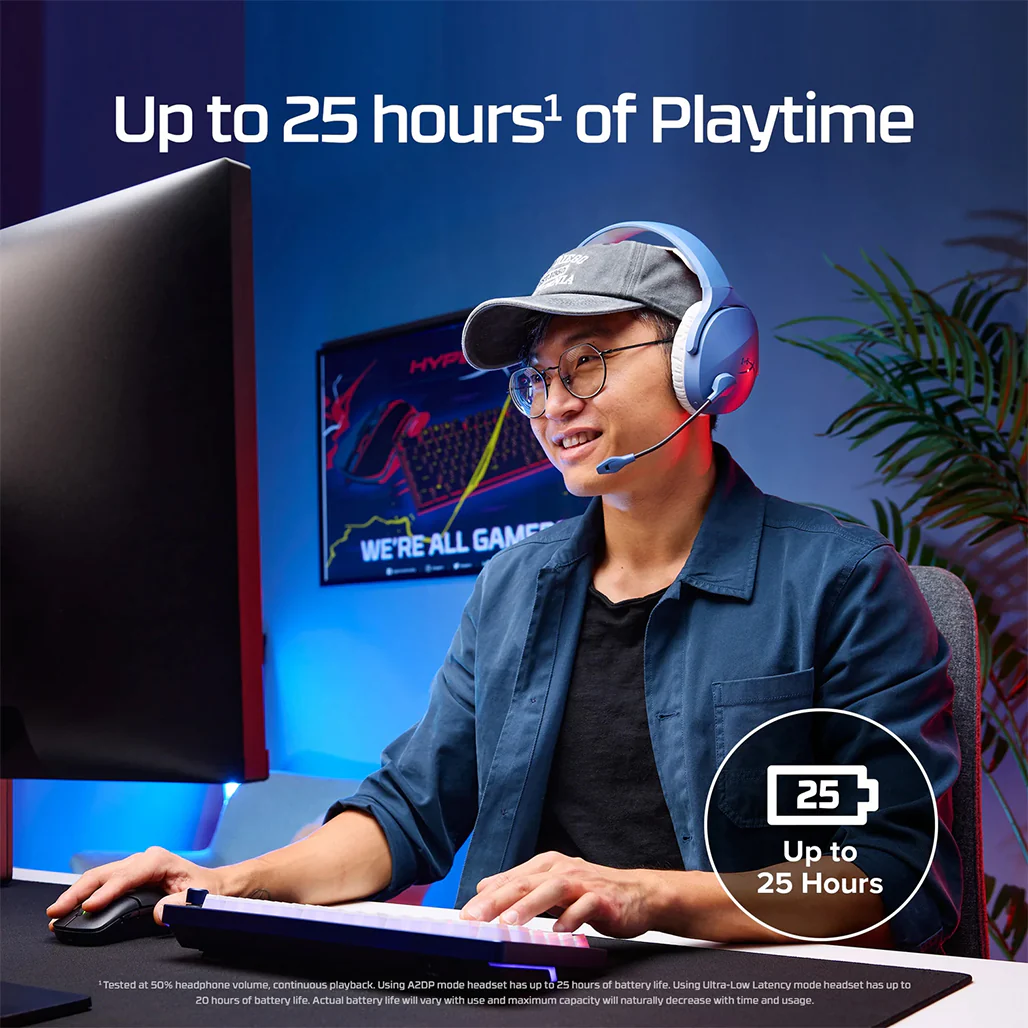 HyperX Cloud Jet Wireless Gaming Headset – Dual Connectivity, 25-Hour Battery, Swivel Mic & Signature Sound - Image 7