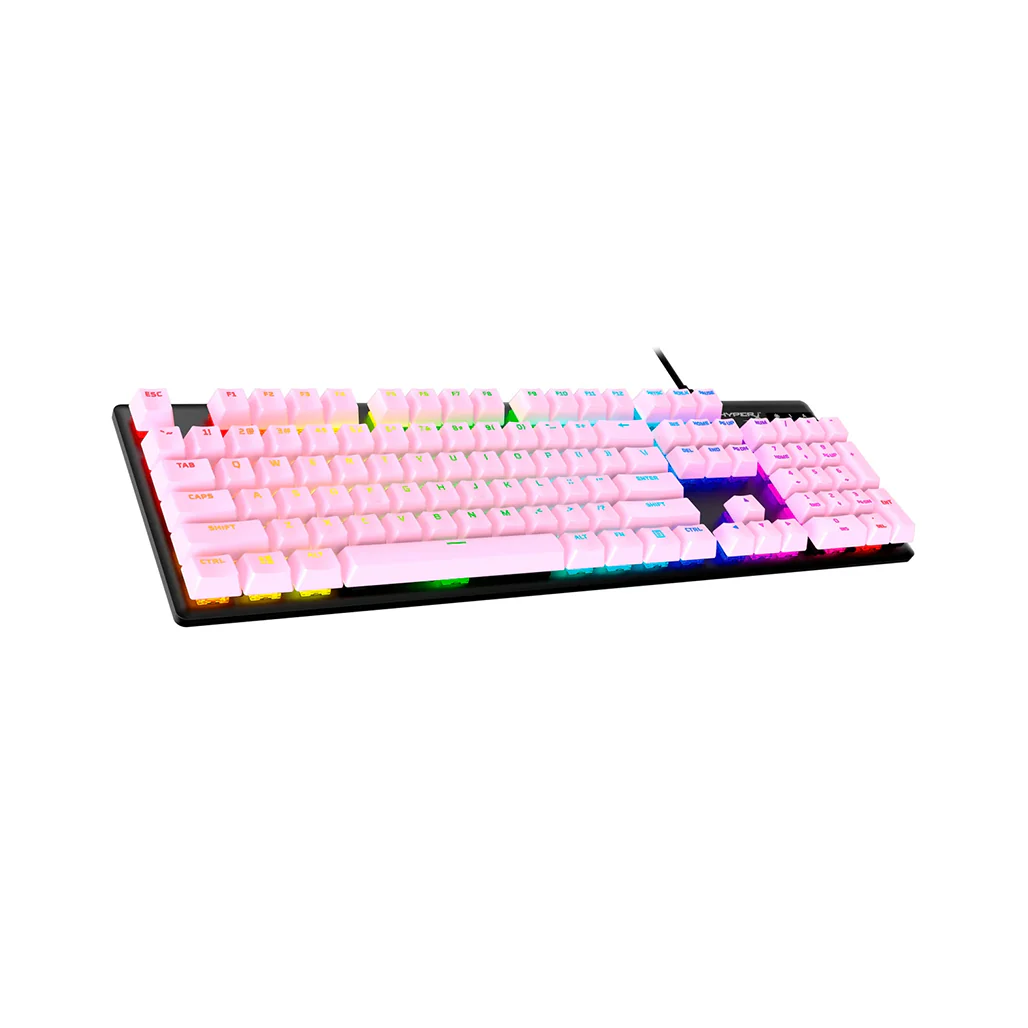 HyperX Full Key Set PBT Keycaps - Pink | Durable with Shine-Through Design - Image 4