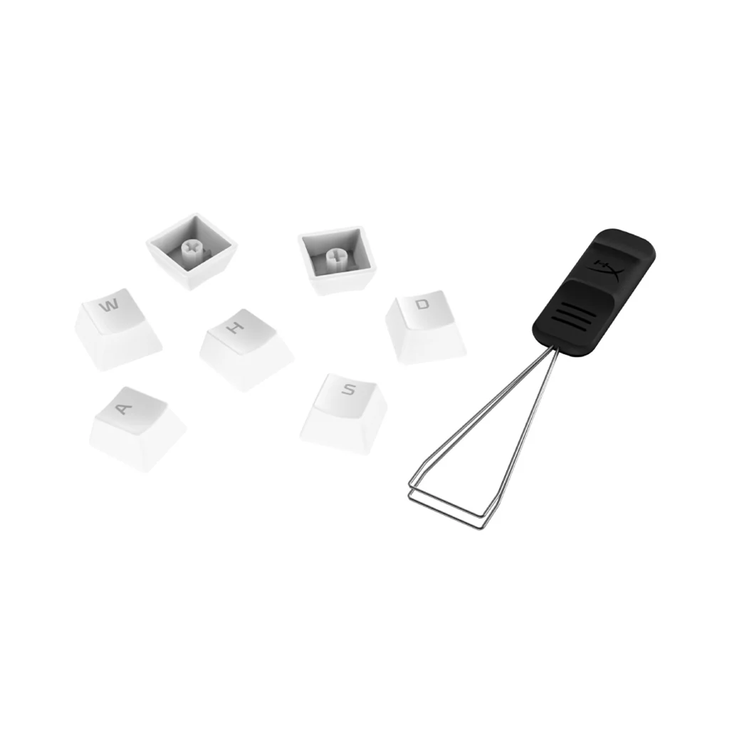 HyperX Full Key Set PBT Keycaps - White | Durable with Shine-Through Font - Image 2