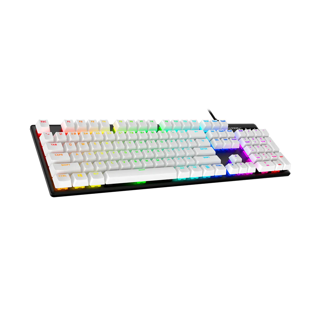 HyperX Full Key Set PBT Keycaps - White | Durable with Shine-Through Font - Image 3