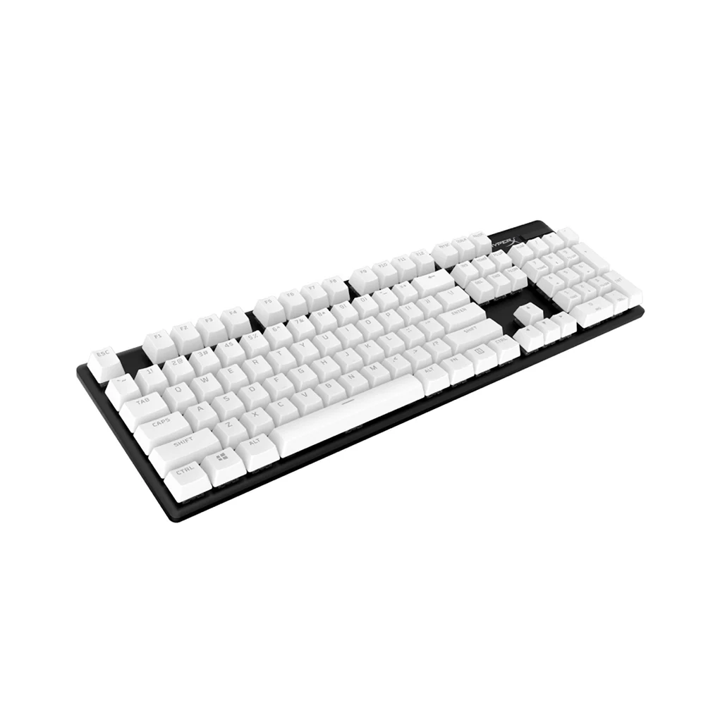 HyperX Full Key Set PBT Keycaps - White | Durable with Shine-Through Font - Image 4