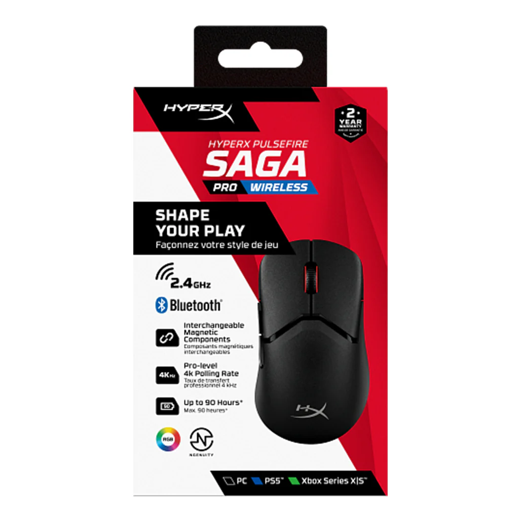 HyperX Pulsefire Saga Pro Wireless Gaming Mouse – Black - Image 9