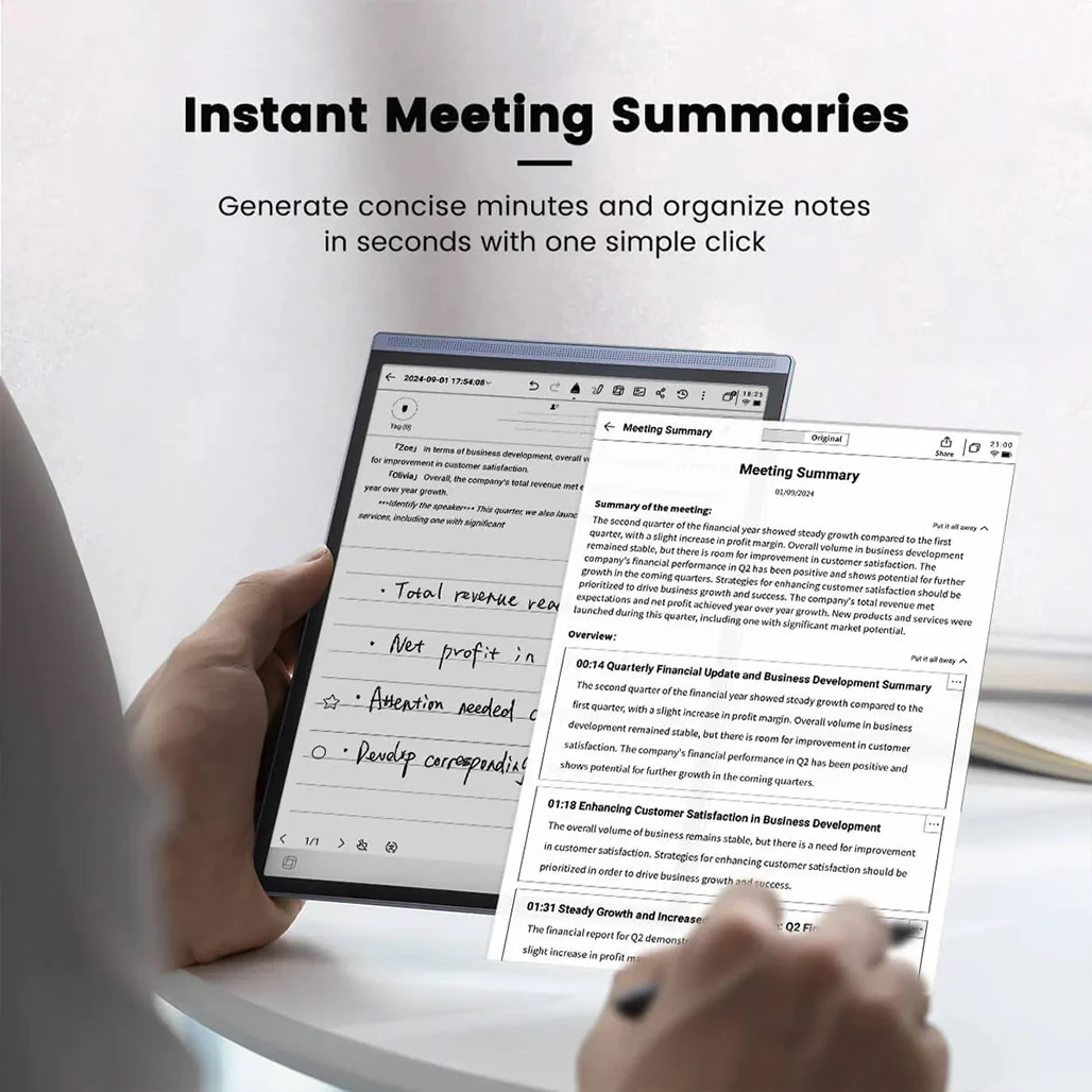 iFlytek AINOTE Air 2 Smart Digital Notebook – Real-Time Voice-to-Text Transcription, 14-Language Support, 8.2" E-Ink Display - Image 8