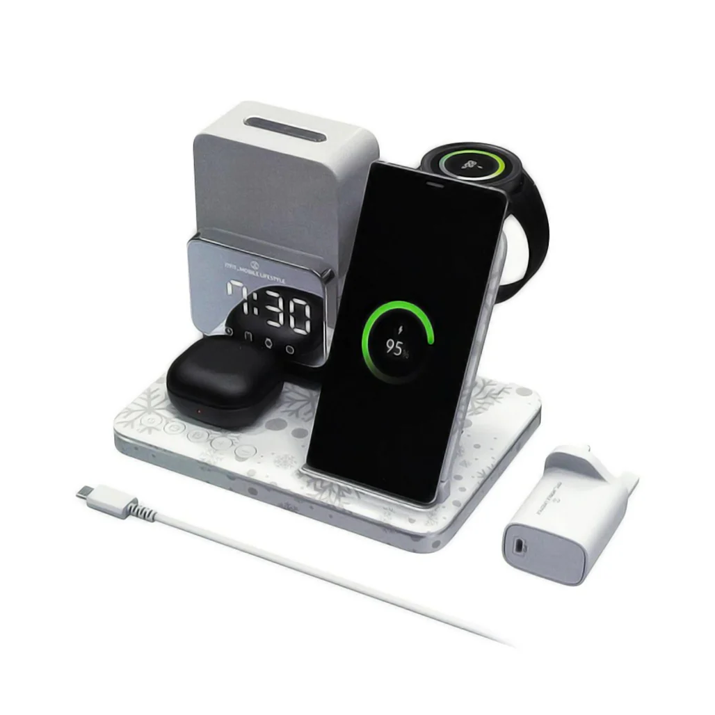 ITFIT 3 IN 1 Night-Light Wireless Charger with Alarm Clock & 30W USB-C Travel Adapter – Winter Limited Edition - Image 2