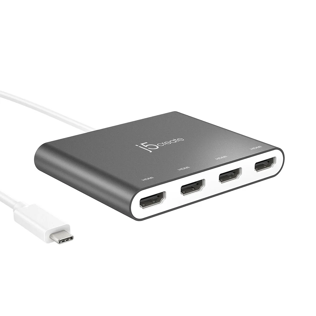 J5Create USB-C to 4-Port HDMI™ Multi-Monitor Adapter JCA366 - 4K Display Expansion for MacBook® and PC - Image 3