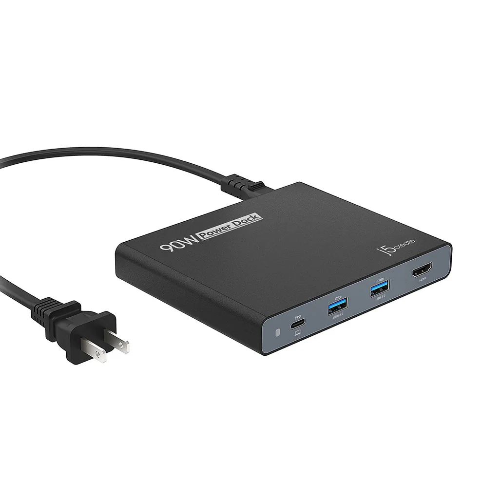J5Create 90W Built-in USB-C™ Travel Dock - JCDP392 | Portable 4K HDMI Docking Station with Power Delivery - Image 6