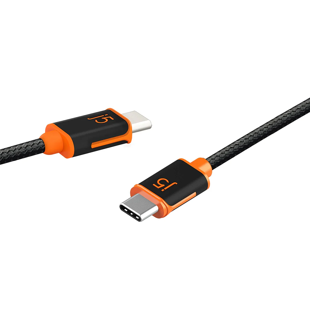 J5Create JUCX24 USB-C™ to USB-C™ Sync & Charge Cable - 6 ft Durable Braided Polyester, High-Speed Data Transfer & Charging - Image 2
