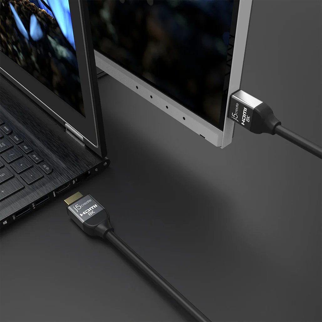 J5Create Ultra High Speed HDMI Cable JDC53 - 8K @ 60Hz, 48Gbps, Gold-Plated Connectors - Image 4