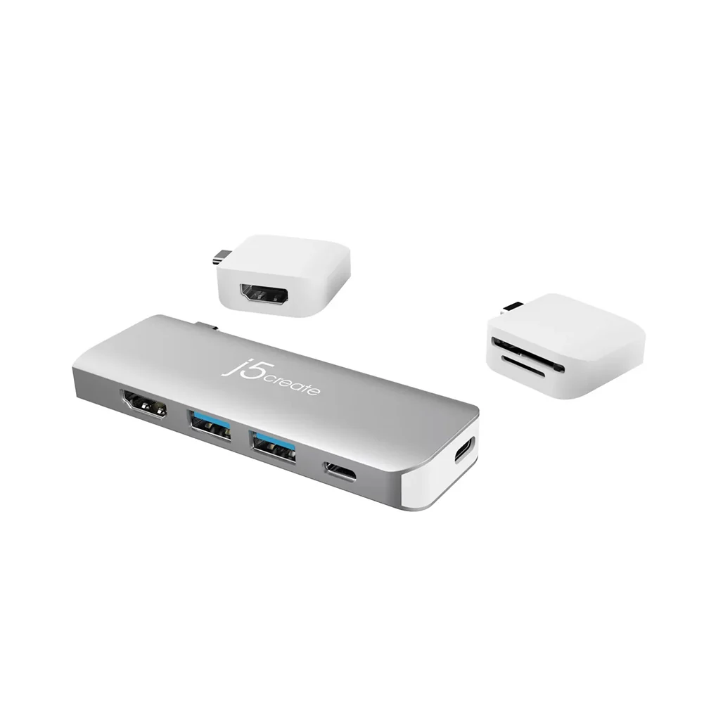 J5Create ULTRADRIVE USB-C™ Dual-Display Modular Dock JCD387 – 4K HDMI, 100W Power Delivery, USB 3.1 Gen 1, SD & microSD Support - Image 2