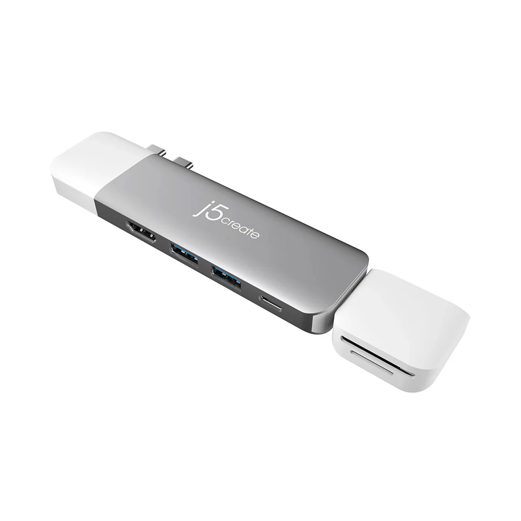 J5Create ULTRADRIVE USB-C™ Dual-Display Modular Dock JCD387 – 4K HDMI, 100W Power Delivery, USB 3.1 Gen 1, SD & microSD Support - Image 3