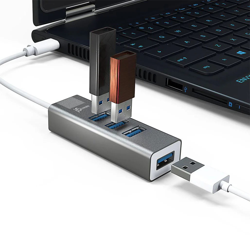J5Create USB-C™ 4-Port Hub JCH344 - High-Speed USB 3.1 (Gen 1) Hub Compatible with Windows®, macOS®, Linux®, Chrome OS™ - Image 5