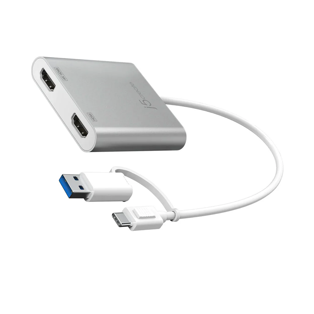 J5Create USB-C to Dual HDMI™ Multi-Monitor Adapter - JCA365 | 4K & 2K Display Support for MacBook® and Windows® - Image 2