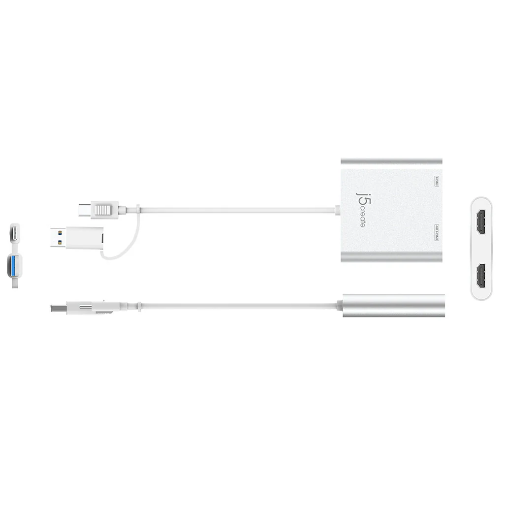 J5Create USB-C to Dual HDMI™ Multi-Monitor Adapter - JCA365 | 4K & 2K Display Support for MacBook® and Windows® - Image 3