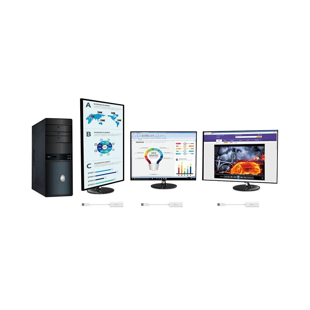 J5Create USB™ to HDMI™ Multi-Monitor Adapter JUA254 – Windows® and Mac® Compatible, 1080p HD Display, Plug-and-Play Support - Image 5
