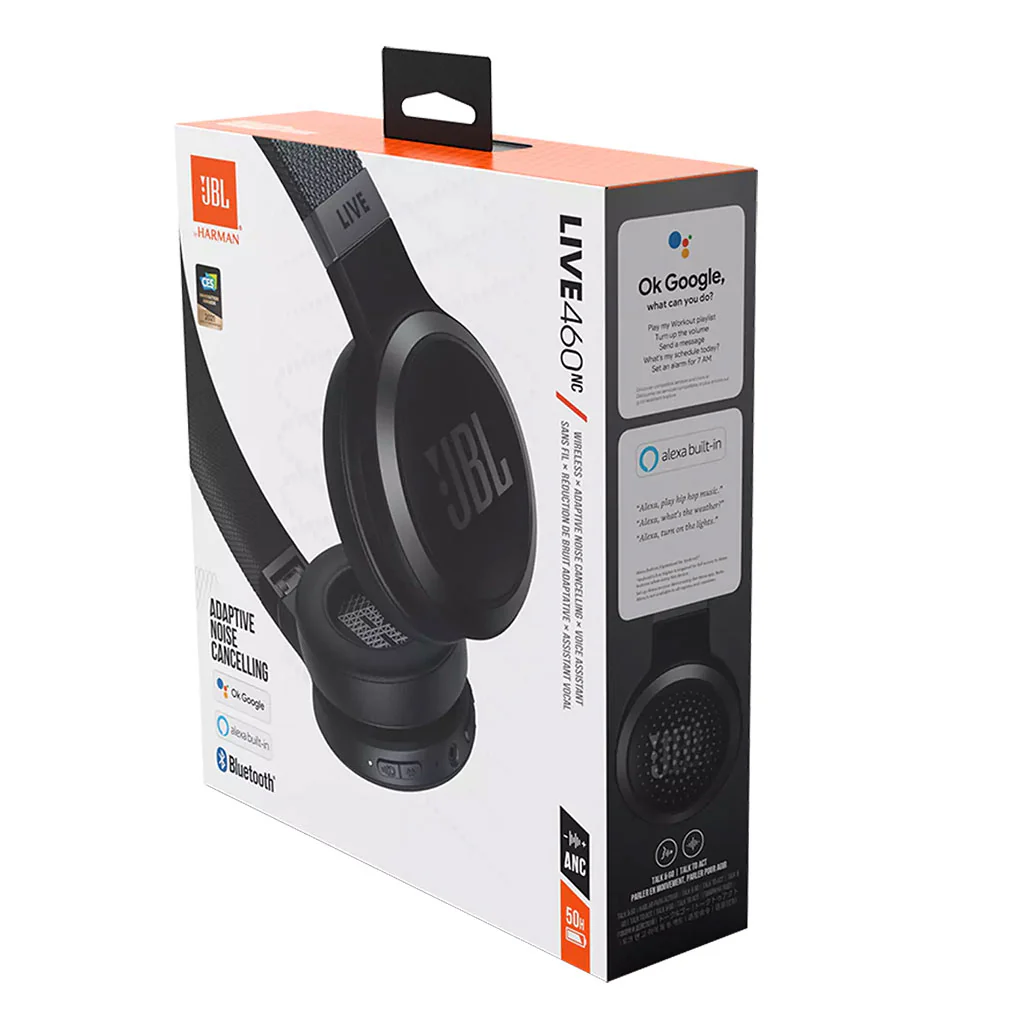 JBL Live 460NC - Black - Wireless On-Ear Headphones - Image 8