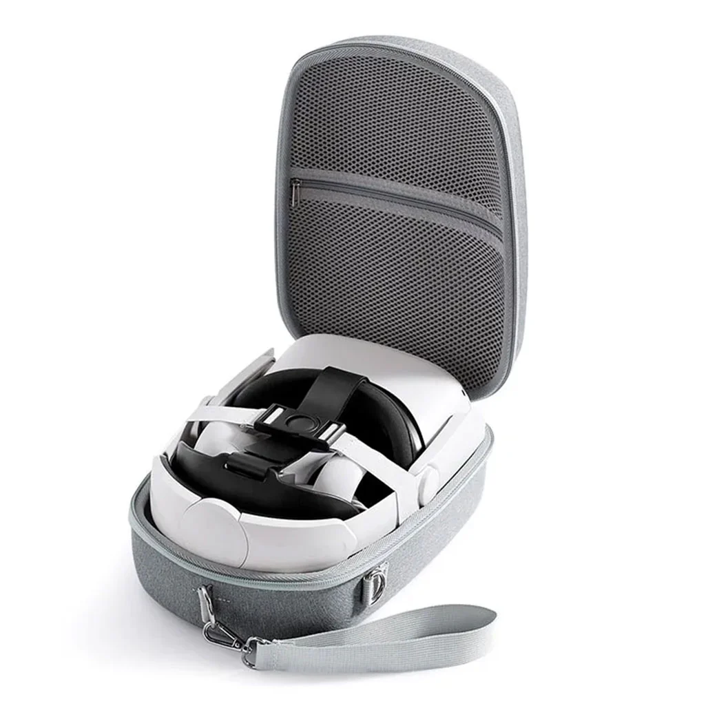 Joyroom JR-QB1 Shockproof Case for Oculus Quest 2 - Grey with Shoulder and Hand Straps - Image 3