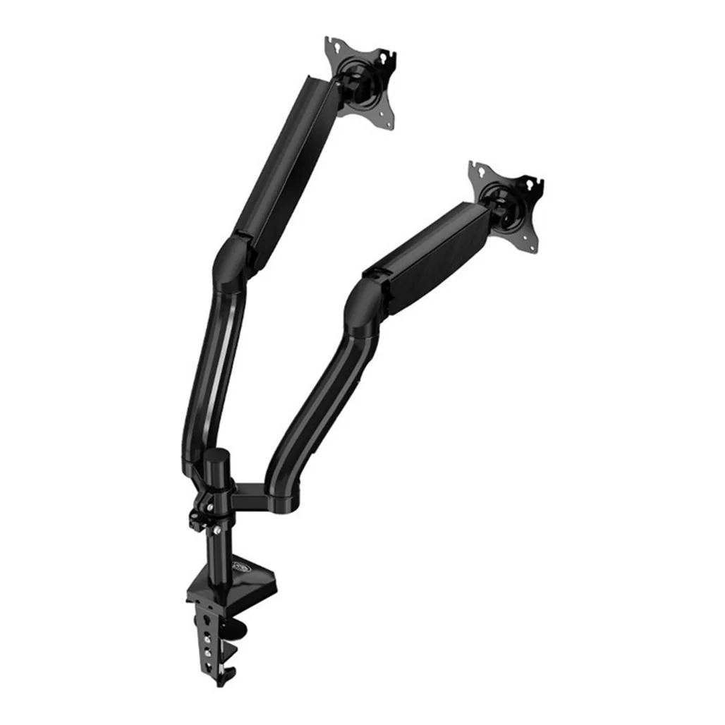 Kaloc DS902 Adjustable Dual Monitor Arm with Internal Gas Spring – Supports 17" to 32" Screens, Easy Adjustment for Comfort and Organization - Image 2