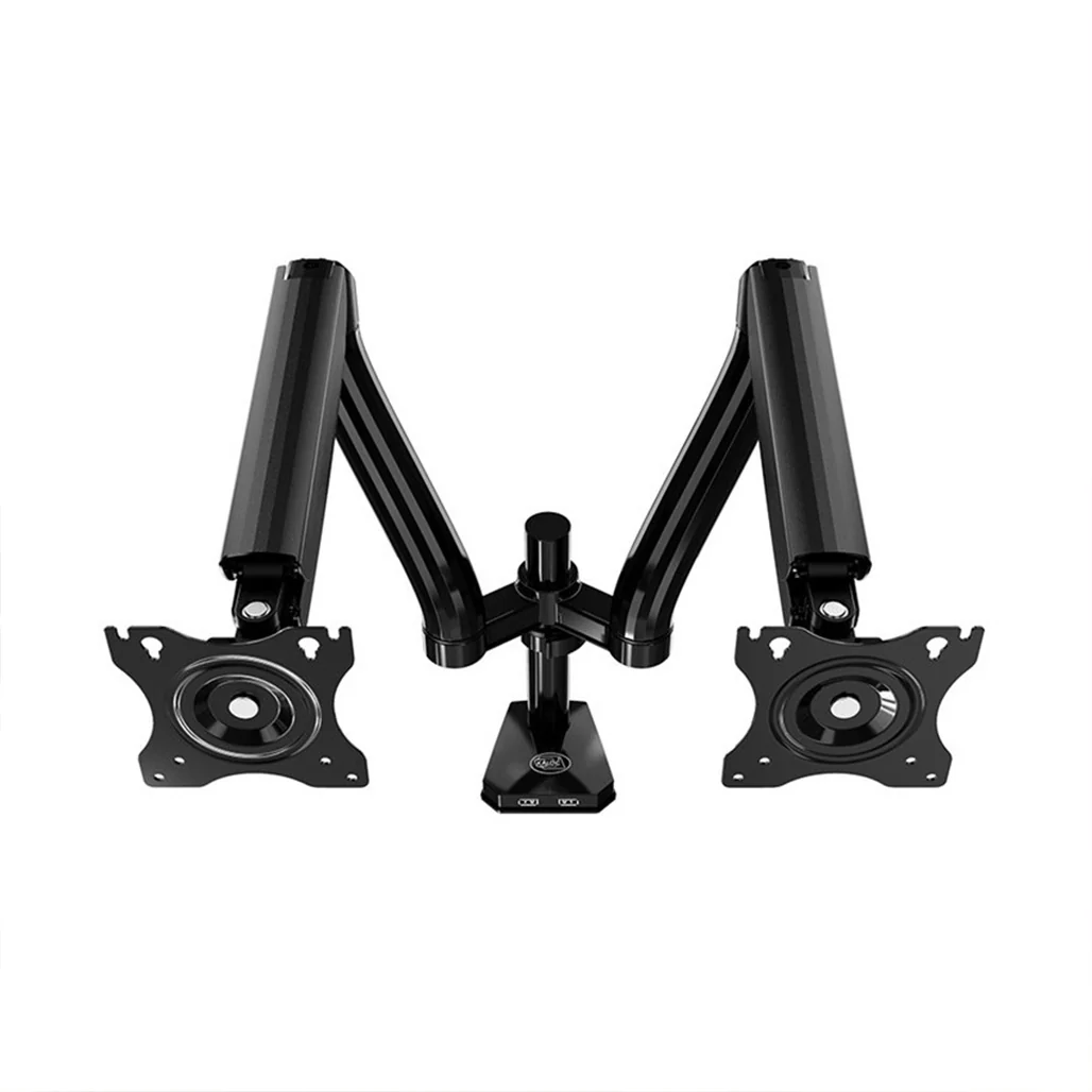 Kaloc DS902 Adjustable Dual Monitor Arm with Internal Gas Spring – Supports 17" to 32" Screens, Easy Adjustment for Comfort and Organization - Image 3