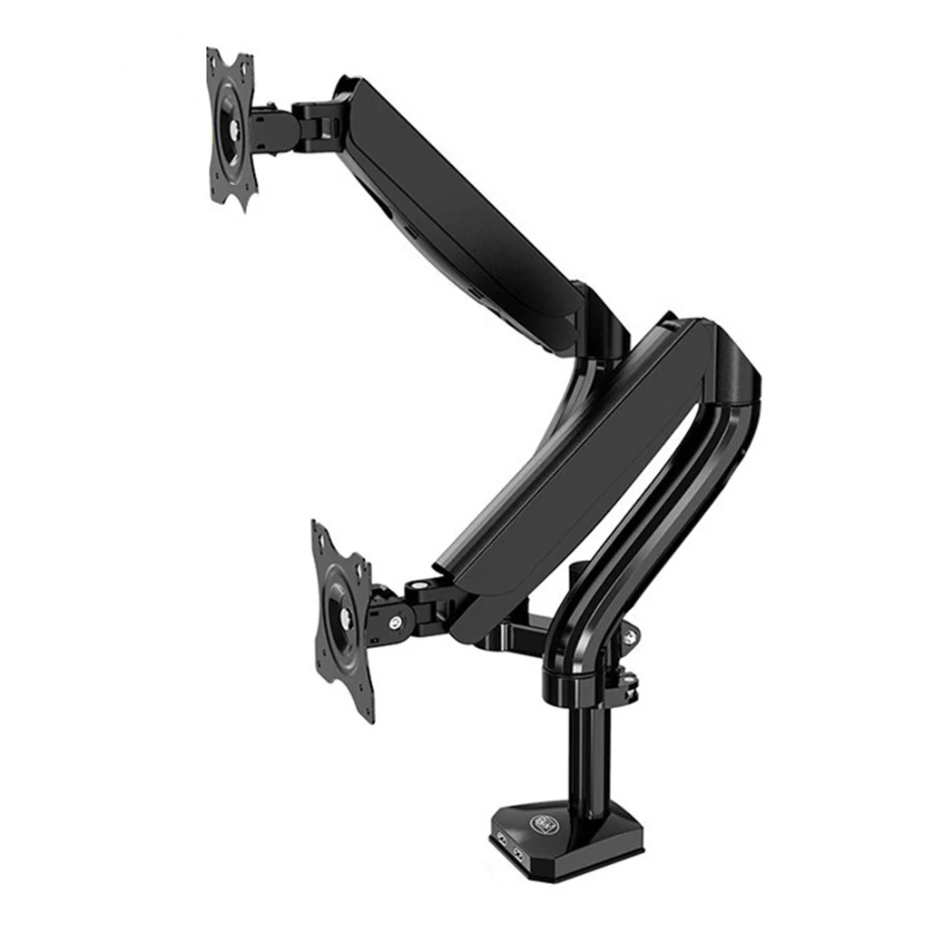 Kaloc DS902 Adjustable Dual Monitor Arm with Internal Gas Spring – Supports 17" to 32" Screens, Easy Adjustment for Comfort and Organization - Image 4