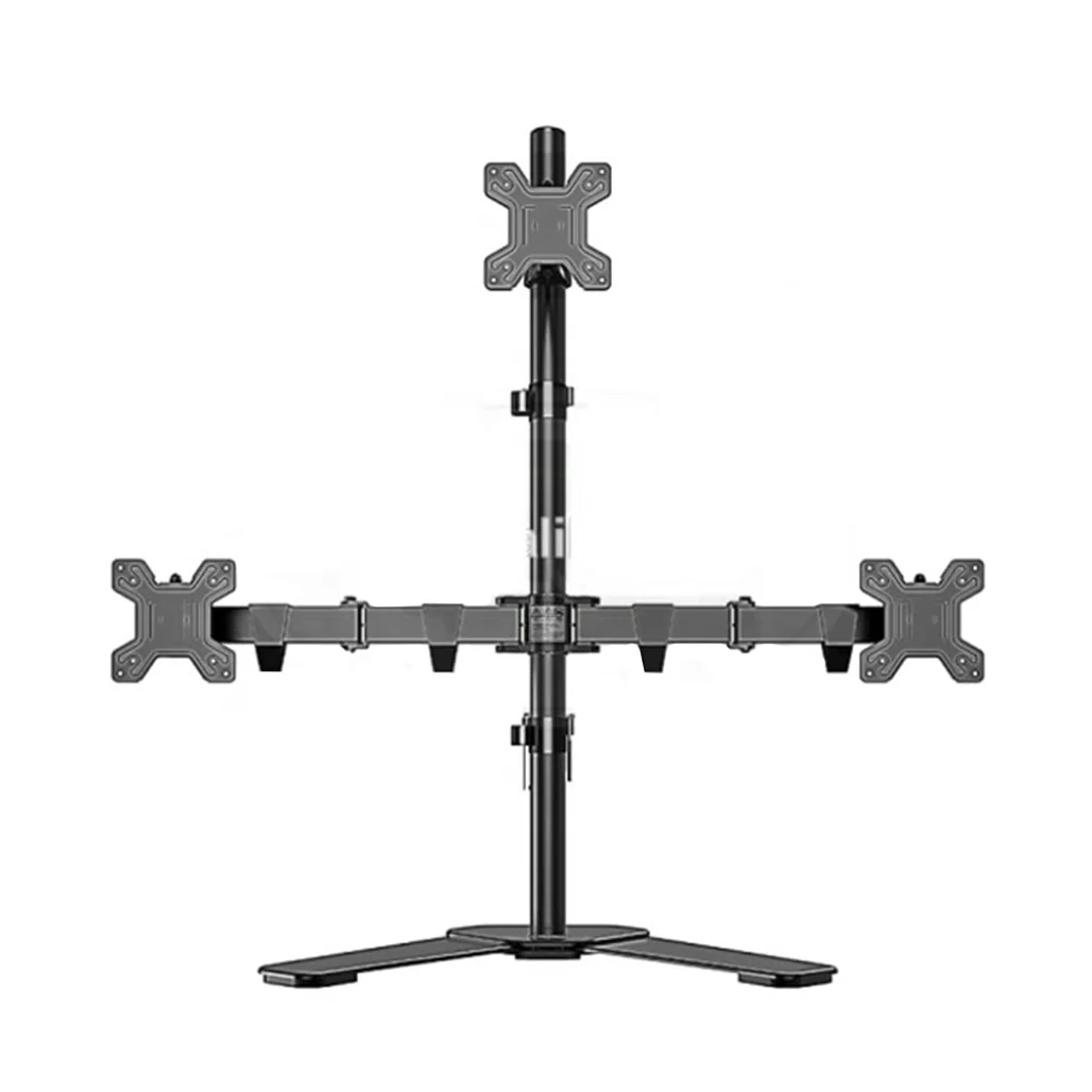 KALOC DW230T Adjustable Triple Monitor Arm for 17 to 27 Inch Screens with Cable Management