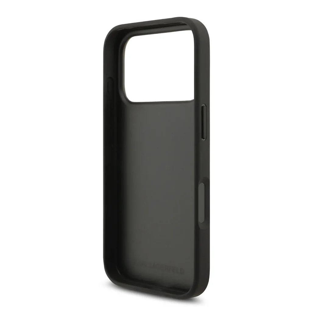 Karl Lagerfeld Full Wrapped Saffiano Leather Case with Karl & Choupette Head Pins for iPhone 17 Pro - Image 5