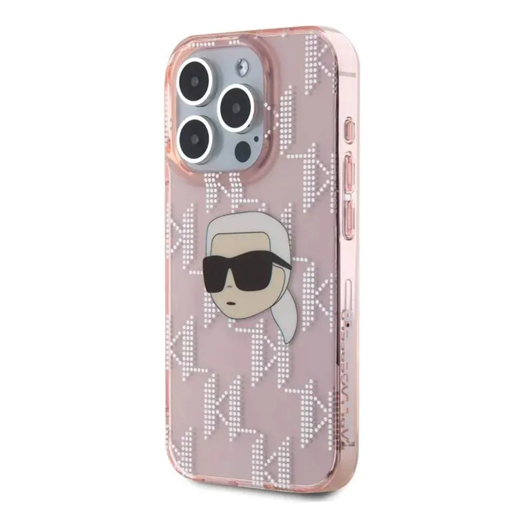 Karl Lagerfeld IML Electroplated Hard Case with Karl Head & Monogram Design for iPhone 16 Pro Max – Luxury and Durable Protection - Image 2