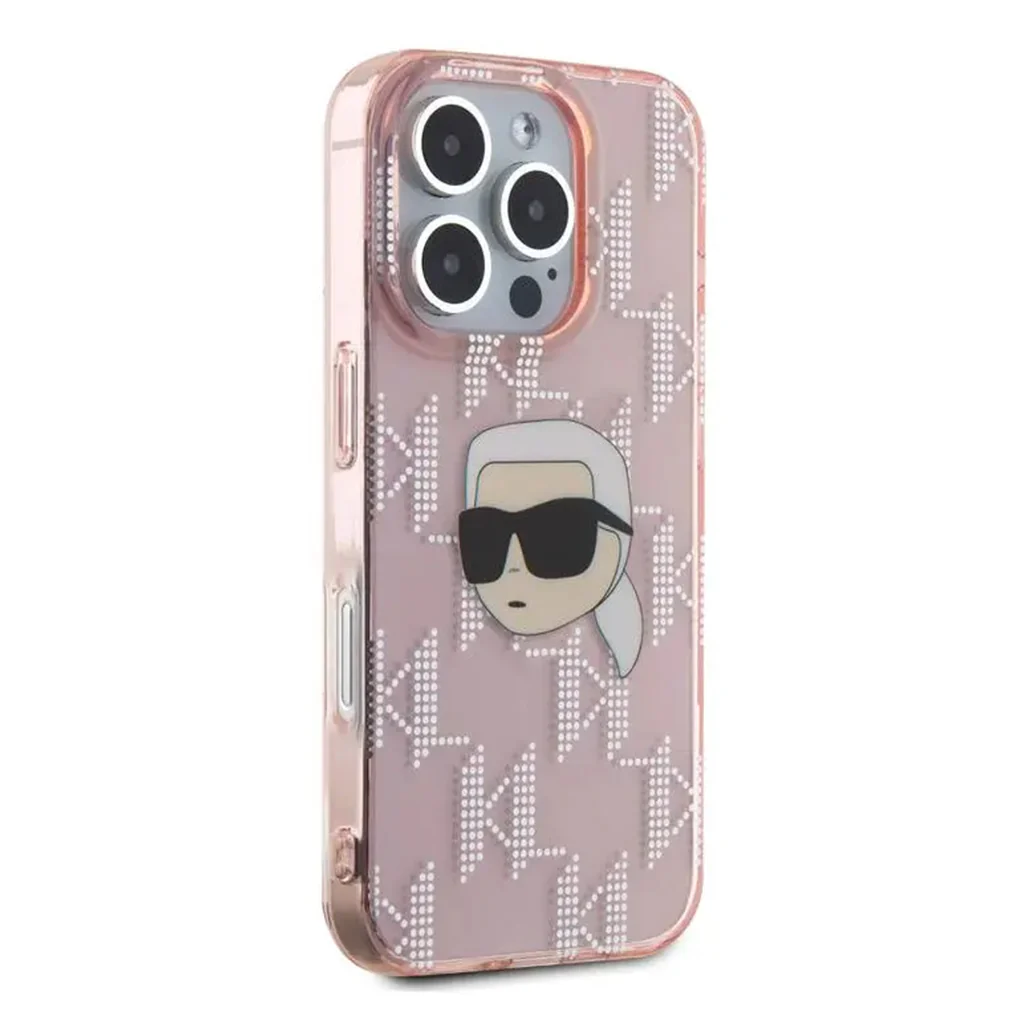 Karl Lagerfeld IML Electroplated Hard Case with Karl Head & Monogram Design for iPhone 16 Pro Max – Luxury and Durable Protection - Image 3