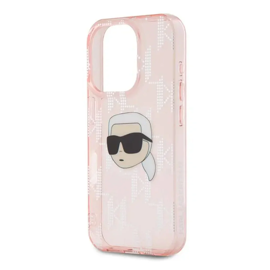 Karl Lagerfeld IML Electroplated Hard Case with Karl Head & Monogram Design for iPhone 16 Pro Max – Luxury and Durable Protection - Image 4