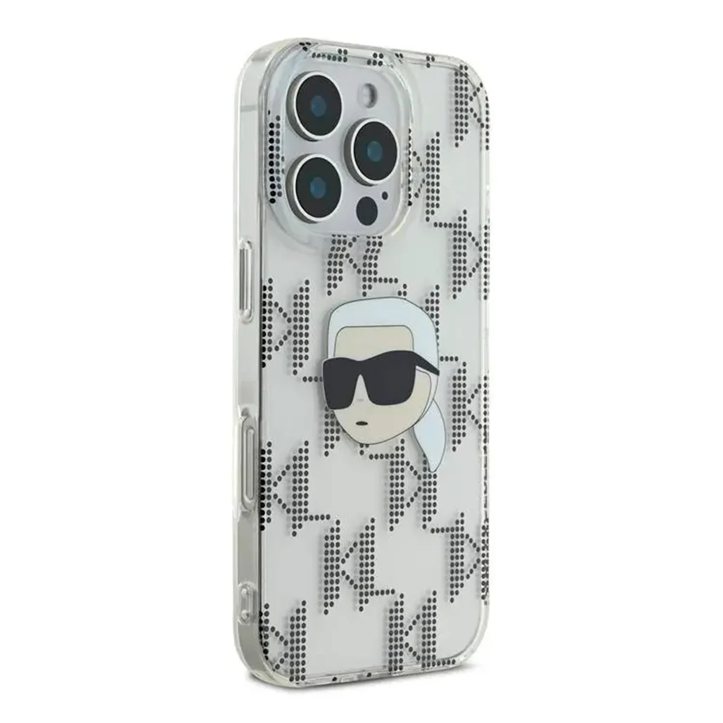 Karl Lagerfeld IML Electroplated Hard Case with Karl Head & Monogram Design for iPhone 16 Pro Max – Luxury and Durable Protection - Image 6