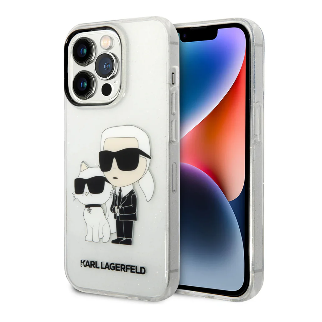 Karl Lagerfeld - IML Glitter NFT Karl & Choupette Hard Case - For iPhone 15 Pro - Image 2