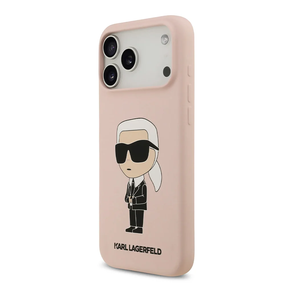 Karl Lagerfeld Liquid Silicone Case with Ikonik NFT Logo for iPhone 17 Pro Max - Image 11