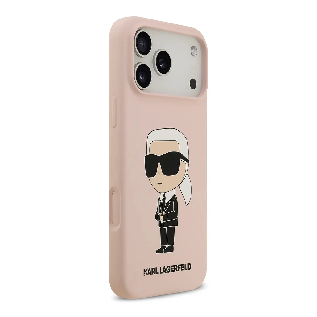 Karl Lagerfeld Liquid Silicone Case with Ikonik NFT Logo for iPhone 17 Pro Max - Image 12