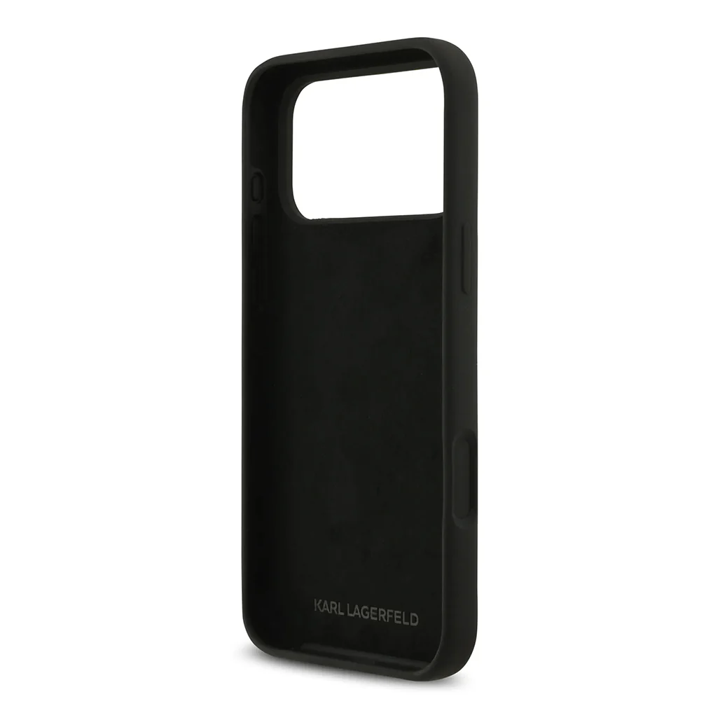Karl Lagerfeld Liquid Silicone Case with Ikonik NFT Logo for iPhone 17 Pro Max - Image 5