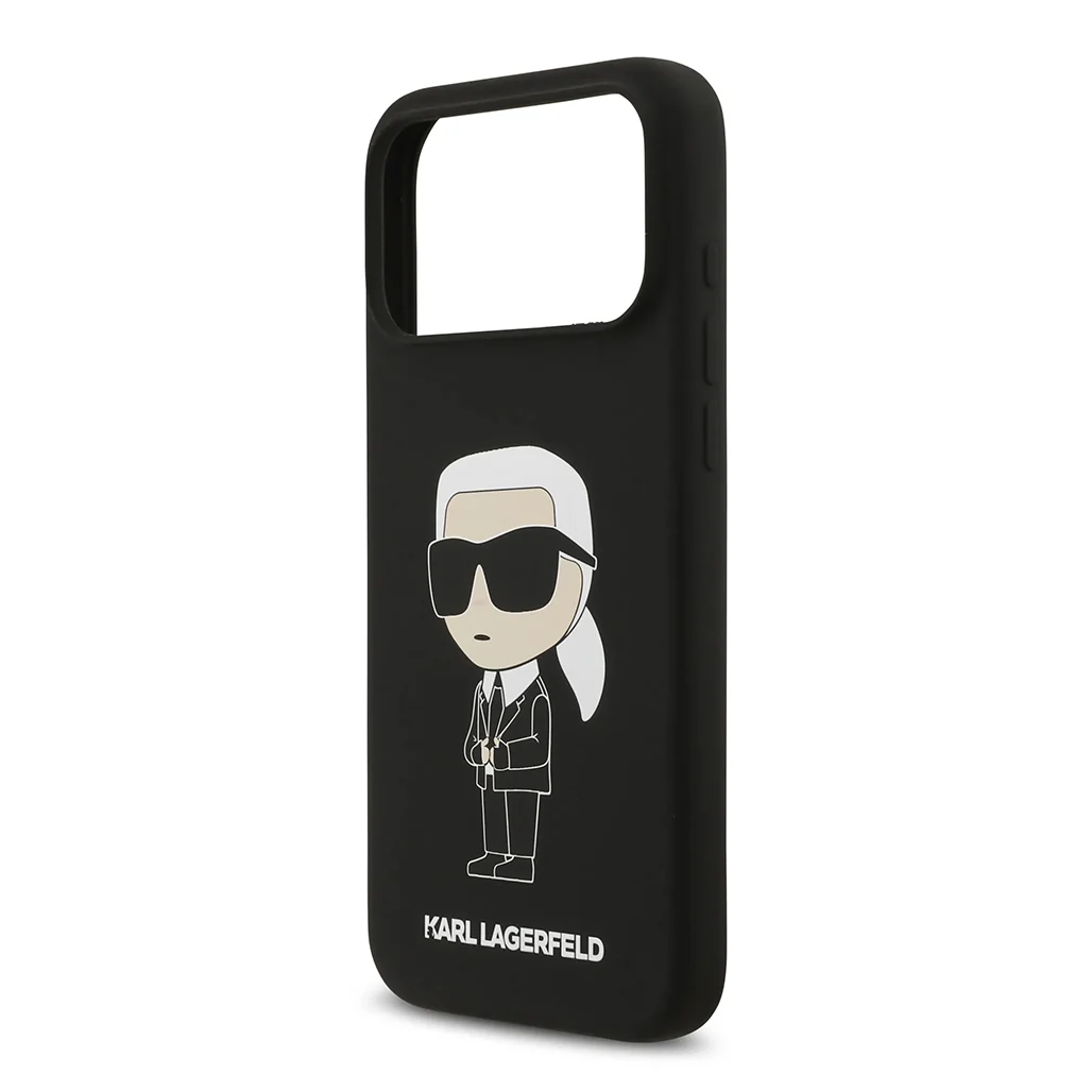 Karl Lagerfeld Liquid Silicone Case with Ikonik NFT Logo for iPhone 17 Pro Max - Image 7