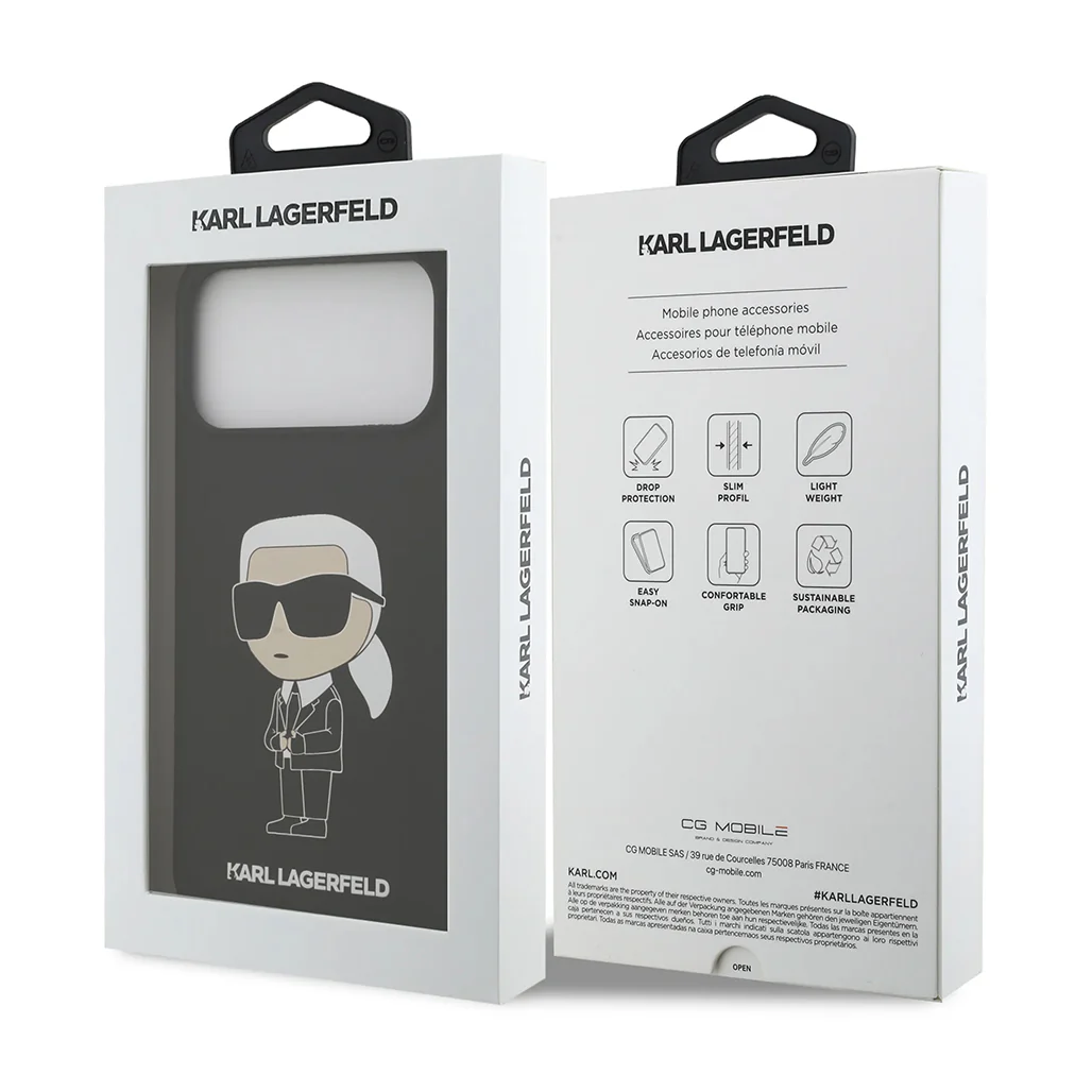 Karl Lagerfeld Liquid Silicone Case with Ikonik NFT Logo for iPhone 17 Pro Max - Image 8