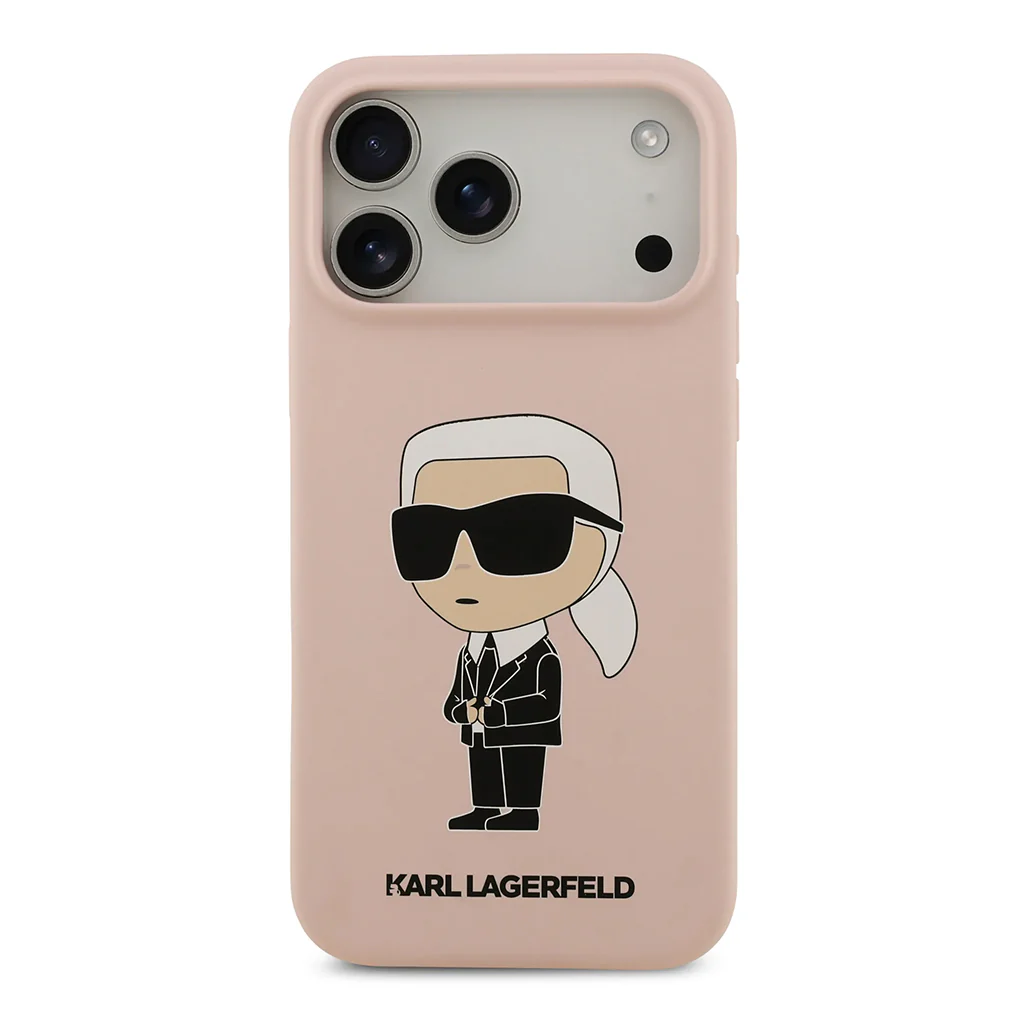 Karl Lagerfeld Liquid Silicone Case with Ikonik NFT Logo for iPhone 17 Pro Max - Image 9