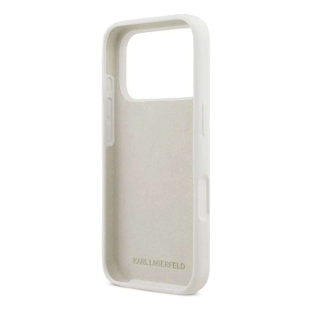 Karl Lagerfeld Liquid Silicone iPhone 17 Pro Max Case with Karl & Choupette Sketch - Image 15