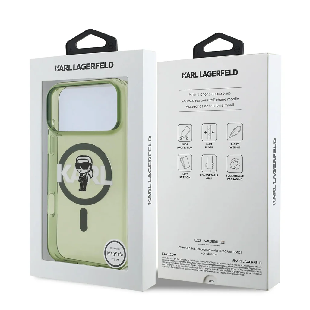 Karl Lagerfeld MagSafe IML Case for iPhone 17 Pro Max – Transparent Kaki - Image 8
