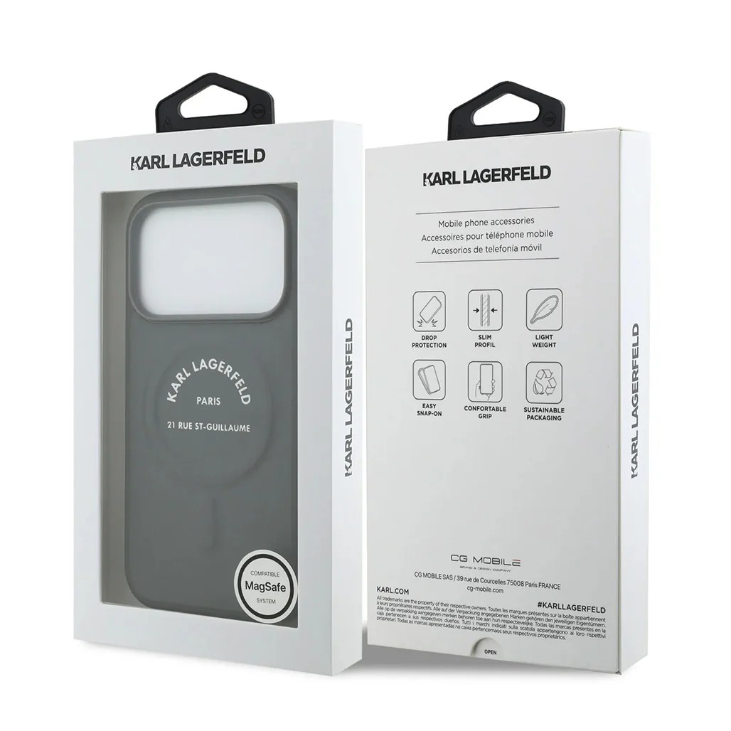 Karl Lagerfeld MagSafe PU Case with RSG Logo Buttons - iPhone 17 Pro - Image 8