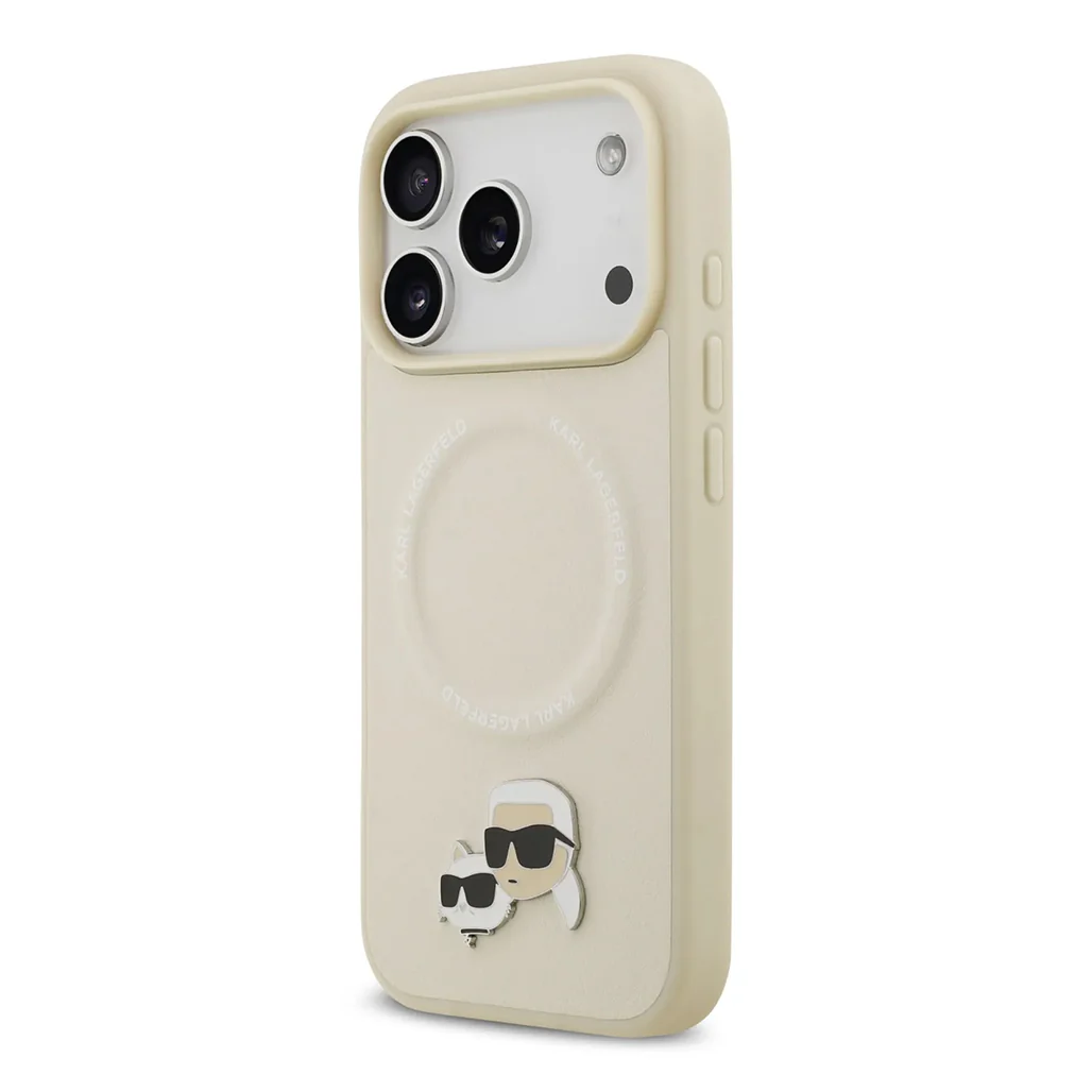 Karl Lagerfeld PU Leather Case with Karl & Choupette Head Pins for iPhone 17 Pro Max - Image 11