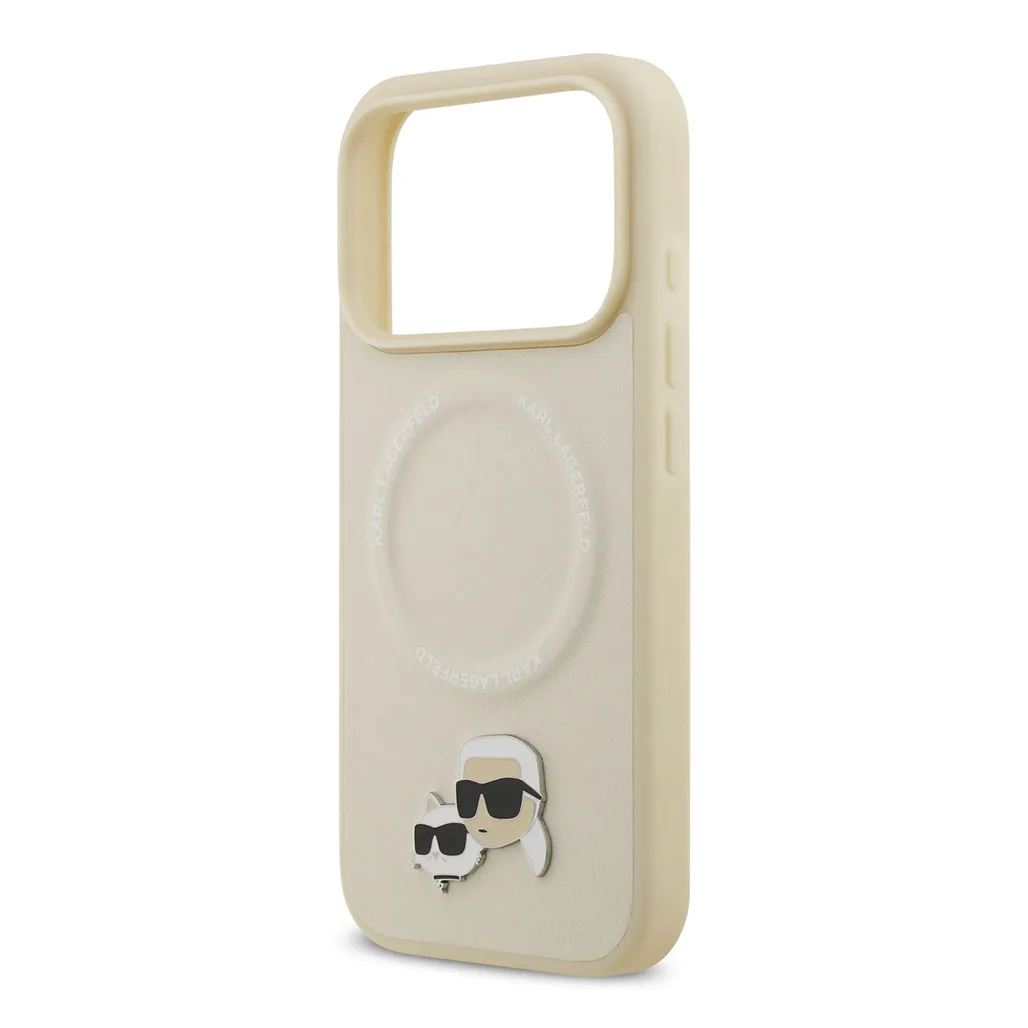 Karl Lagerfeld PU Leather Case with Karl & Choupette Head Pins for iPhone 17 Pro Max - Image 12
