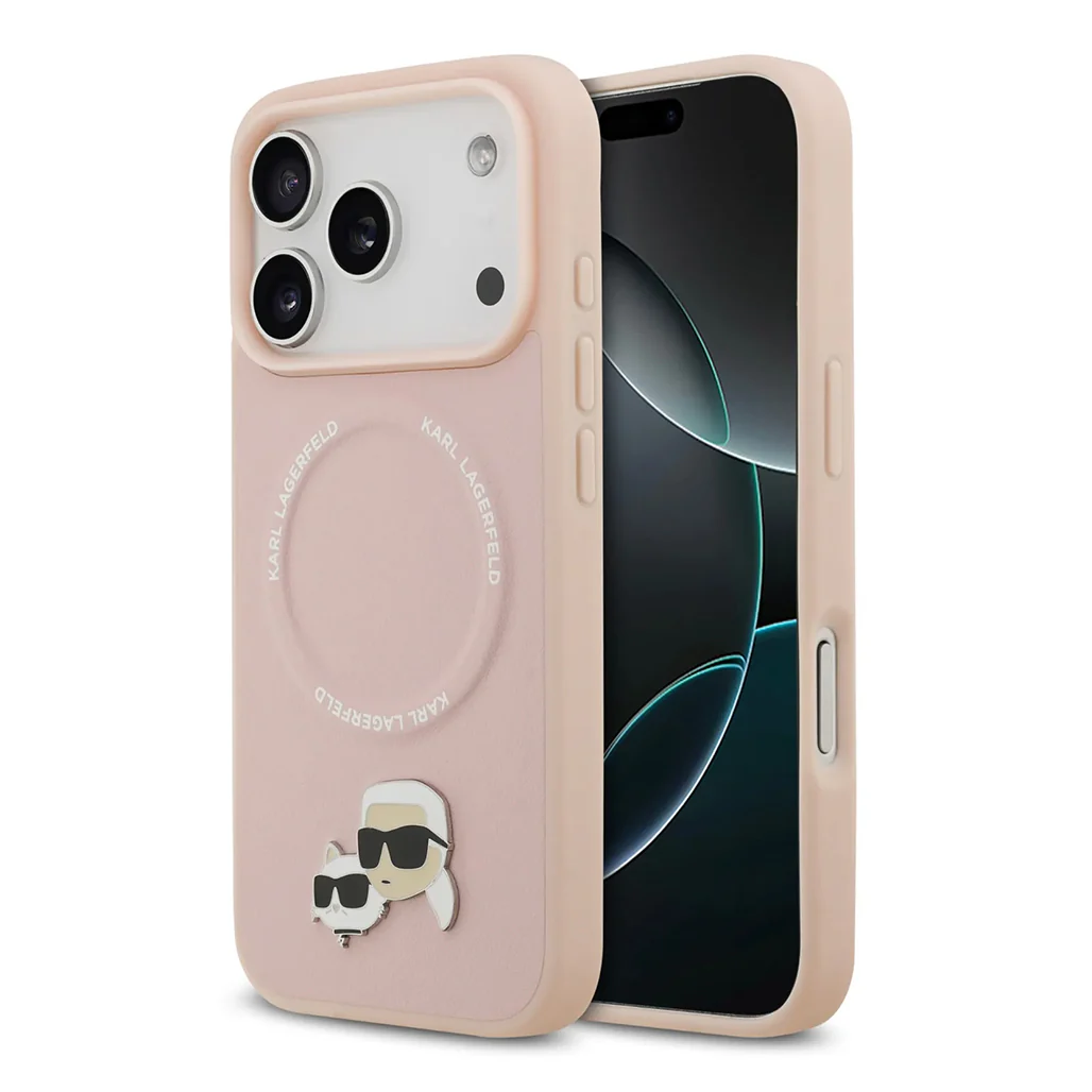 Karl Lagerfeld PU Leather Case with Karl & Choupette Head Pins for iPhone 17 Pro Max - Image 17