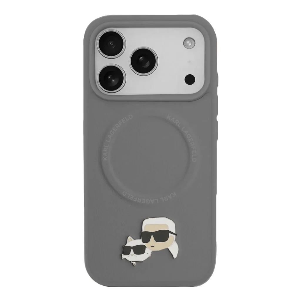Karl Lagerfeld PU Leather Case with Karl & Choupette Head Pins for iPhone 17 Pro Max - Image 24