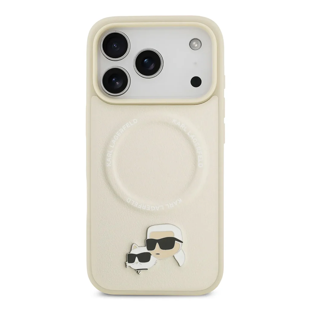 Karl Lagerfeld PU Leather Case with Karl & Choupette Head Pins for iPhone 17 Pro Max - Image 8