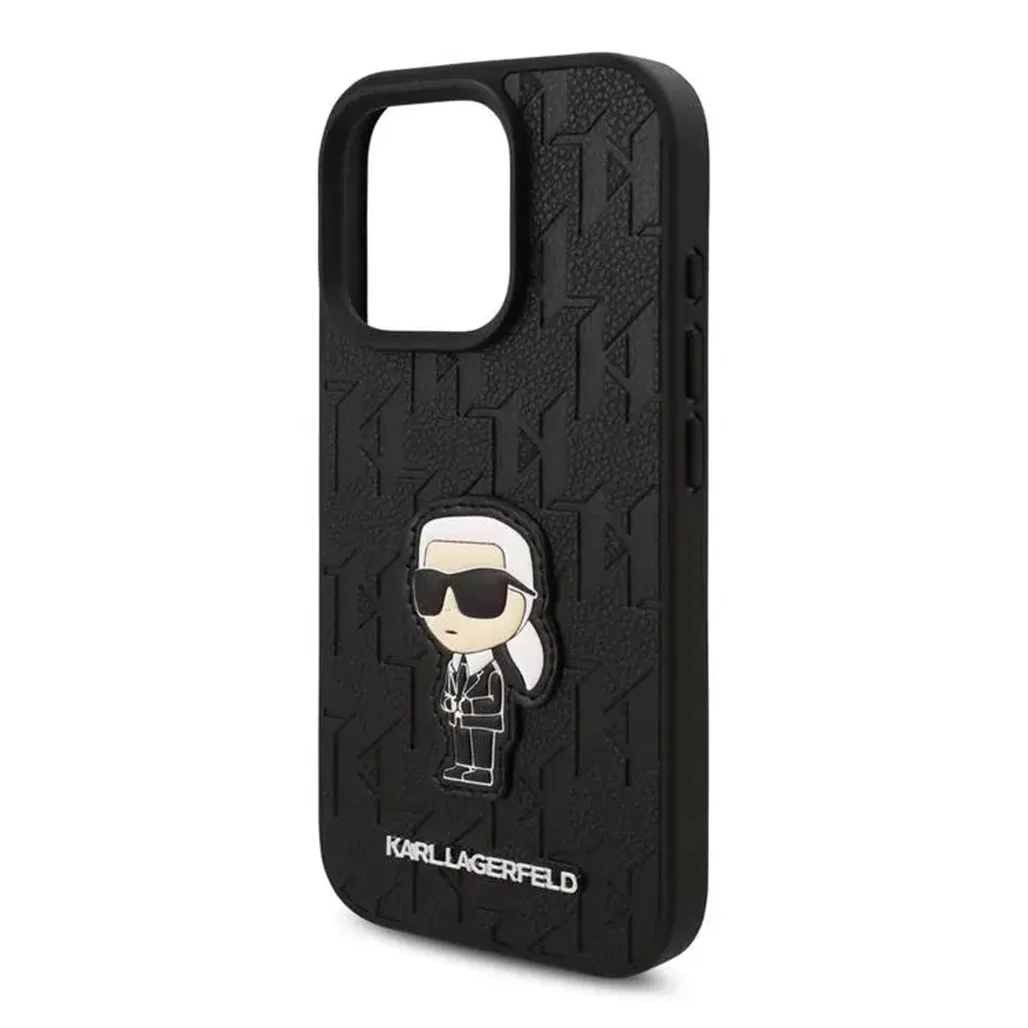 Karl Lagerfeld PU Monogram Karl Patch Hard Case for iPhone 16 Pro – Stylish Protection with Anti-Scratch Surface - Image 4