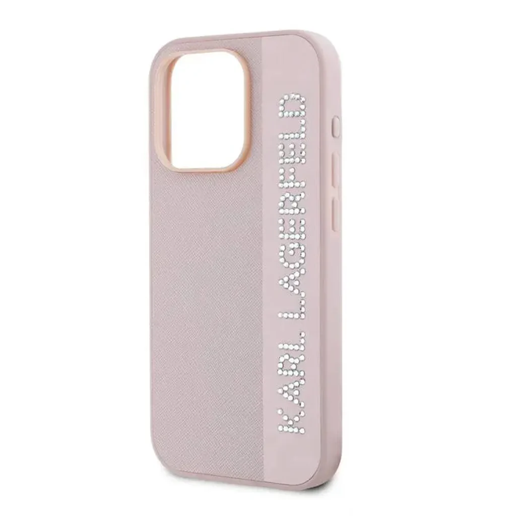 Karl Lagerfeld Saffiano Leather Hard Case for iPhone 16 Pro Max - Premium Protection with Iconic Elongated Logo Design - Image 4