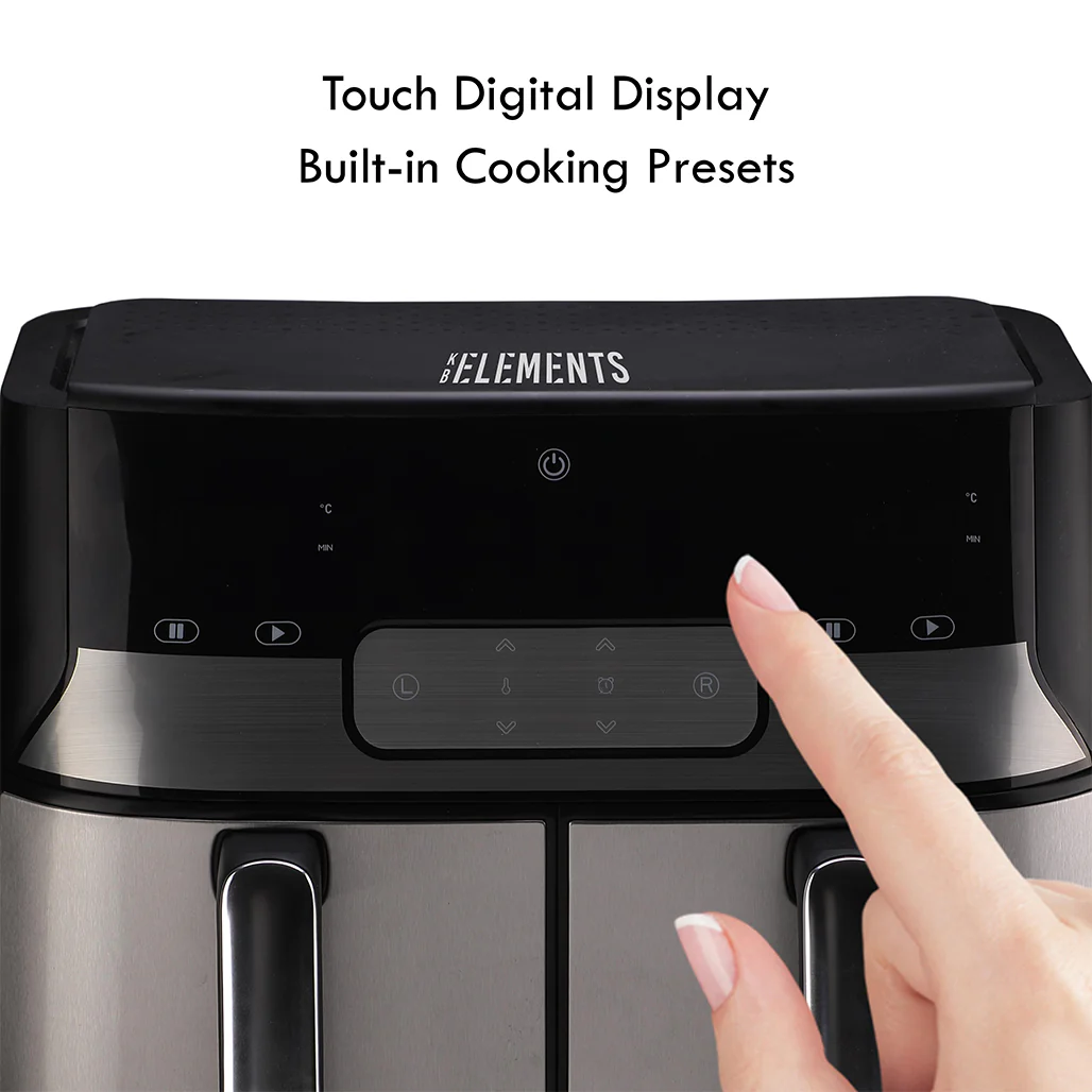 KB Elements ELK90FD2 - Dual Basket Digital Air Fryer 9L - Image 6