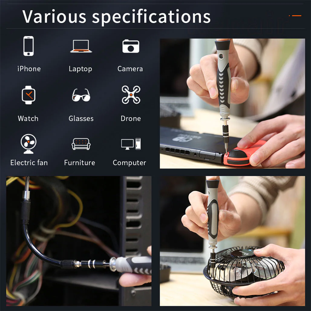 Kingsdun 130 in 1 Boutique Precise Screwdriver Set - Image 6