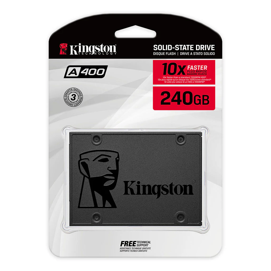 Kingston A400 240GB SATA SSD - High-Speed Solid State Drive for Enhanced System Performance